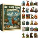 National Parks Advent Calendar 2025  24 Days Christmas Countdown with 24 Iconic Landscapes & Wildlife, Surprise Gifts for Nature Lovers, Outdoor Enthusiasts, and Adventure Seekers