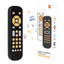 Orzbow Baby Remote Control Toy for 6 Months+ with Music, TV Remote Toy with Realistic Light and Sound - English, French and Spanish for Infant Play - BPA Free, Black