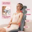 Shiatsu Neck Back Massager with Heat, Massage Chair Full Body with Compression, Chair Massage Pad with Vibration, Seat Massager for Home, Office Chair Use