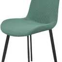 Shell Chair Cover Curved Back Dining Chair Slipcover Set of 6/4/2/1 Stretch Chair Seat Cover Without Arms Dining Room Chairs Covers with Back Nordic Chair Protector,Cypress Green,1pcs