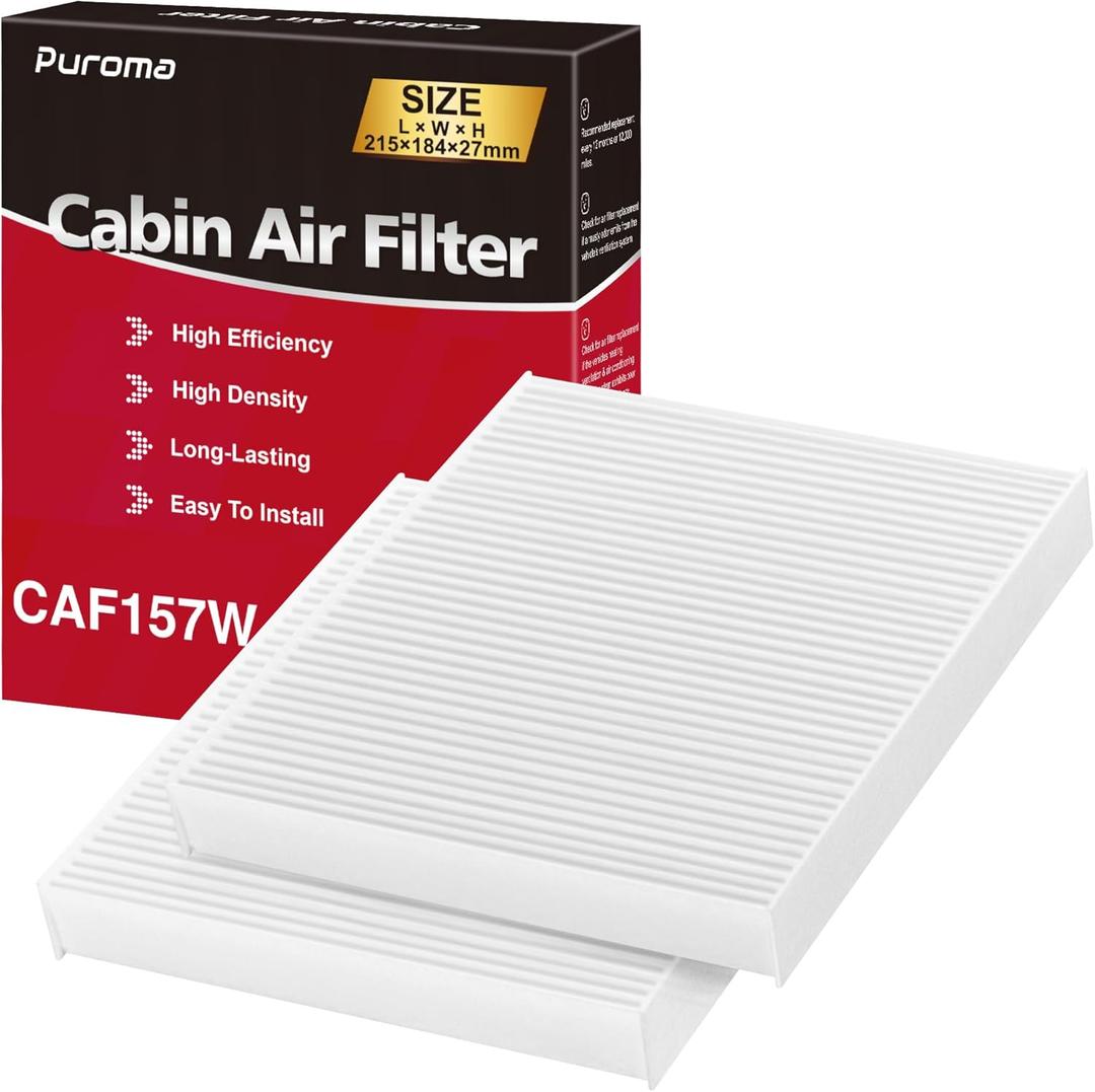 Puroma Cabin Air Filter, Replacement for CP157, CF12157, Compatible with Subaru, Toyota Camry, RAV4, Highlander, Corolla, Sienna, Pruis, Venza and Avalon, Lexus, Mazda