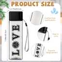 LemonRoad 24 Pcs Volleyball Water Bottles Bulk 17 oz Volleyball Party Favors Sports Plastic Bottles with Lids Leakproof Reusable Cups Gifts for Christmas Fans Friends Sports Birthday Supplies(Black)