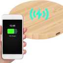 Wireless Charger Pad Bamboo Wood Cell Phone Wireless Chargers 10W Power Fast Charging Station with Charging Cable for Home Office, for S8, for S8 Plus, for S7, for S7 Edge, for S6, etc