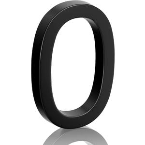 6" Floating Stainless Steel Address House Number, Modern Metal Anti-Rust House Numbers with Nail Kits for Door Garden Mailbox Decor Visibility Signage (0)