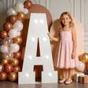 3 x Light Up Marquee Letters 3 Feet Tall A, Cool White Light