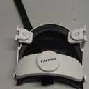 Adjustable Halo Strap for Oculus Quest1/Quest2 Head Strap with a Comfortable Back Big Cushion The Design balances Weight Reduces Facial Pressure -Virtual Reality Eyewear Accessories (White)