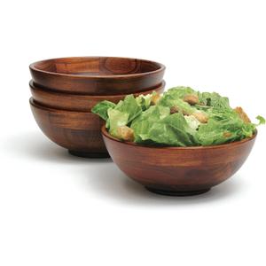 Lipper Cherry Finish 4 Piece Footed Bowl Set (Small)
