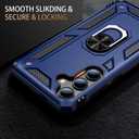 IKAZZ for Galaxy S25 Plus Case,Military Grade Shockproof Heavy Duty Protective Phone Cover Pass 16ft Drop Test with Magnetic Kickstand Car Mount Holder Blue