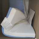 Dual Sided Pack and Play Mattress, 3 Inch Thick Soft & Firm Memory Foam Breathable Portable Pack n Play Mattresses, 4 in1 Baby Playpen Mattresses with Removable Washable Cover - 38x26x3 Inch (White & Blue)