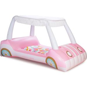 FUNBOY & Malibu Barbie Luxury Inflatable Golf Cart Summer Pool Float - Land or Water Inflatable with Cup Holder