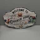 Personalized Chicken Coop Hen House Fluffy Farm Wooden Sign Wall Door Plaque, Multiple Sizes, Customized Name, Title & Quote, Farmer Farmhouse Chicken Rooster Sign