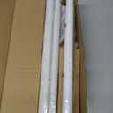 White Curtain Rods for Windows 48 to 84 Inch, 1 Inch Adjustable Decorative Window Treatment Rods with Aluminium Twisted Cage Finials, Heavy Duty Metal Farmhouse Drapery Pole, Easy Install