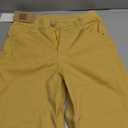 Allimy Women's Summer High Waisted Straight Ankle Wide Leg Ripped Jeans Frayed Hem Stretchy Cropped Capri Pants for Women Trendy Gold Yellow Size 10