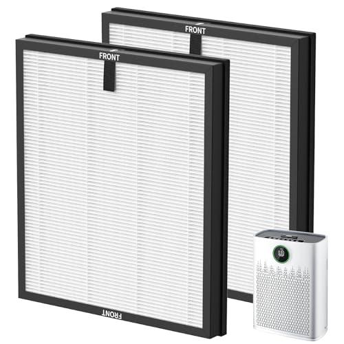 2 Pack HAP603 Replacement Filter Compatible with ECOSELF HAP603 / HAP603WF Air Purifier, Air Purifiers Replacement Filter for Home Large Room, # RFHAP603, White