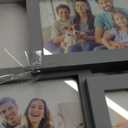 Malden International Designs 4x6 3.5x5 6-Opening Dimensional Gray Collage with Family Word Attachment Photo Wall Frame (9183-60)