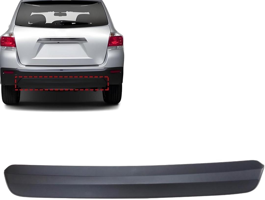 SecosAutoparts Bumper Cover Rear Lower Compatible with Toyota Highlander 2011 2012 2013 Replace# 521690E050, TO1115102