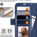 OCASE Compatible with iPhone 17 Pro Max Wallet Case, PU Leather Flip Folio Case with Card Holders RFID Blocking Kickstand [Shockproof TPU Inner Shell] Phone Cover 6.9 Inch 2025, Retro Blue