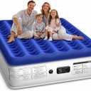 Queen Air Mattress with Built in Pump Luxurious Comfort Raised Inflatable Mattress Queen Airbed Blow Up Mattress for Home and Guests Air Bed 2 Mins Fast Inflate/Deflate 660 lbs Max