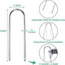 Landscape Staples U4Inch 160Pack,Galvanized Garden Stakes Yard Stakes Garden Staples Prefect for Weed Barrier Fabric,11 Gauge Landscape pins for Tent,Balloons, Irrigation Tube.