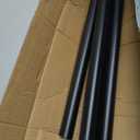 Tension Curtain Rod 51-166 Inch(4.25-13.83Ft), Extra Long Outdoor Tension Rod for Patio Window, No Drill Dual-End Adjustable Spring Shower Rod, Rust Proof Easy to Install, Rod Diameter 1.26In, Black
