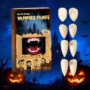 Vampire Teeth Fangs for Adults & Kids – Halloween Vampire Fangs for Cosplay with Adhesive, Vampire Accessories for Men Women (13151717)
