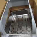 Stainless Steel Cat Litter Box with Lid, XL High Sides Kitty Litter Box
Odor Free Open Top Litter Pan Easy Cleaning Anti-Urine Leakage Non-Stick Includes Scoop Light Grey