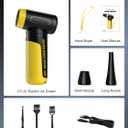 Electric Compressed Air Duster & Blower, 150000 RPM Super Power Adjustable Air Duster, 3 Speed Cordless Mini Blower, USB Rechargeable (5V/2A), Portable Dust Remover for Computer Keyboard Car