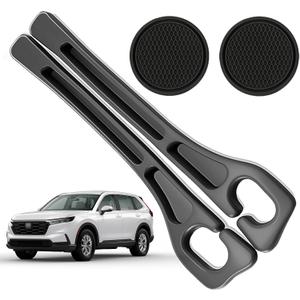 Car Seat Gap Filler Compatible with Honda CR-V CRV Accessories Seat Gap Plug Blocker with Storage Slot Organizer Non-Slip Car Cup Holder Coaster 2Pcs Black