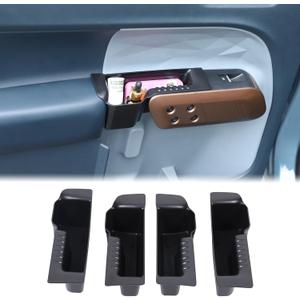 Aunginsy Car Door Handle Storage Organizer Compatible with Ford Maverick 2022 2023 2024 2025 Front Rear Door Handle Armrest Insert Tray Glove Pallet Box Side Door Storage Box TPE Interior Accessories