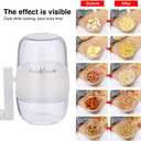 Nut Chopper, Portable Manual Nut Grinder with Hand Crank For All Nuts, Hand Held Food Shredder Cutter Mincer Blender Meat Grinder Kitchen Tool for Making Toppings(White)