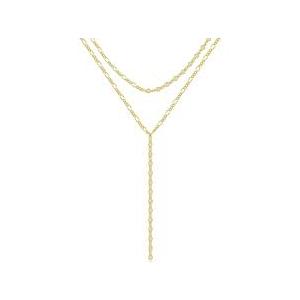 17 MILE 14K Gold-Plated Long Necklace for Women, Dainty Y-Shaped Body Chain Choker Long Necklace Non Tarnish, Layered Necklaces Set Jewelry 