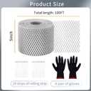 5 Inch X 100 Feet Gutter Guard Mesh Roll,Leaf Filter Gutter Protection Roll with Installation Screws,DIY Leaf Filter Rainwater,Used for Filter Roof Tree Branches (Silver)