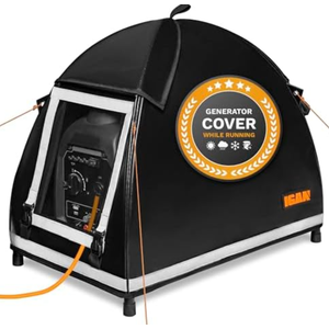 IGAN Small Inverter Generator Tent Cover While Running, Compatible for Honda and Most 1000~2300 Watts Generators, Portable Outdoor All-Weather Tarpaulin Cover for Rain, Black