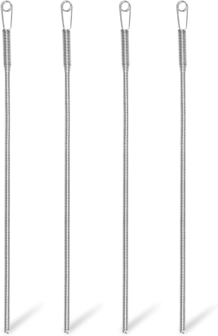 Spring Drawstring Threader,4Pcs Flexible and Elastic Drawstring Threader Tool DIY Rope Threader Clip Hoodie String Replacement Drawstring Puller for Sweatpants,Shorts,Jackets,Coat