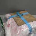 Super Soft Faux Fur Throw Blanket- Royal Luxury Cozy Plush Rose Pink Color Blanket use for Couch Sofa Bed Chair, Reversible Fuzzy Faux Fur Velvet Blanket 50 Inch x 60 Inch (Printed Pink)