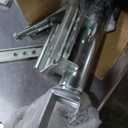 Fulton XP15 0101 Steel Swing-Away Bolt-On Jack with 10" Travel and 8" Poly Wheel - 1500 lb. Weight Capacity