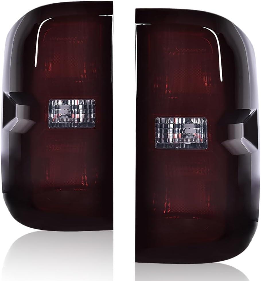 GRAND ORANGE Tail Lights Assembly Rear Lights Compatible With 2016-2019 Chevy Silverado 1500 2500 HD,Smoke Lens Rear Brake Lamp