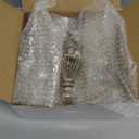 6 Pcs Crystal Glass Finial Christmas Ornaments Large Hanging Christmas Finials Hanging Christmas Tree Decorations for Xmas Tree Decoration Holiday Decor (Silver)