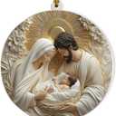 Christmas Nativity Scene Ornament, 3D-Look Acrylic Christmas Tree Nativity Scene Hanging Ornament – The Birth of Jesus Décor, Religious Gifts for Christians & Families