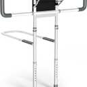 Bed Rails for Elderly Adults Safety with Foldable Side Table, ASTM Approved Adjustable Bed Assist Rail for Seniors, Non-Slip Handle, Storage Pocket, Fits Twin/Full/Queen/King