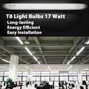 Konideke 24 Inch F17T8/865 Fluorescent Bulb Daylight 6500K, 17 Watt T8 Light Bulb, 2 Foot Fluorescent Light Bulb, 1460 lumens, G13 Medium Bi-Pin Cap 8 Pack
