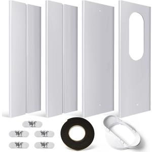 YoleShy Portable Air Conditioner Window Kit with Coupler Adjustable Window Seal for AC Unit, Sliding AC Vent Kit for 5 inches Exhaust Hose