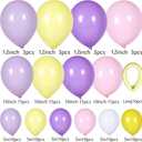 Princess Birthday Party Decorations Supplies Long Hair Princess Balloons Arch Garland Kit - 144pcs Long Hair Princess Balloon for Girl Birthday Party Supplies (purple)