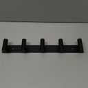 VAEHOLD Black Hat and Coat Wall Mount Rack 5 Hooks for Robes, Bags, Keys, and Towels Bathroom Towel Hanger Organizer (1 Pack)