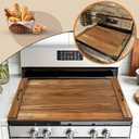 Noodle Board Stove Cover with Handles for Electric, Gas Stove Top (Acacia Wood)