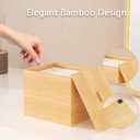 Bamboo Disposable Face Towel Holder for Bathroom Counter, Facial Towel Holder Bamboo Storage Box for Disposable Face Towels, Bathroom Organizer (Towels Not Included)