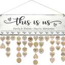 Grandma Mother Best Christmas Gifts from Son in Law, Family Birthday Tracker Calendar Board Wall Hanging to Reminder Important Day, Gifts for Mom Birthday Unique Ideas for Christmas Gift, Birthday