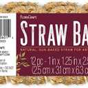FloraCraft 12 Piece Decorative Straw Bale 1 Inch x 1.25 Inch x 2.5 Inch Natural