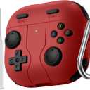 Getino for AirPods 4 2024 Case Cover with Cleaner Kit, Keychain,Compatible with Apple Airpods 4 Case Cover, Cute Funny Game Console Shock-Proof Protective Silicone AirPod 4 Case Covers for Men Boy-Red