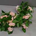 Felice Arts 2 Pack Pink Artificial Flower Garland, Each 6.5FT Fake Rose Vines, Hanging Floral Rose Garland for Wedding Baby Shower Swing Table Home Party Decor